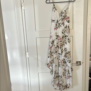 Elegant Floral High-Low Dress